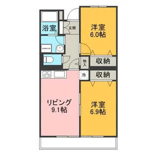 サンモリッツ【2階】の間取り