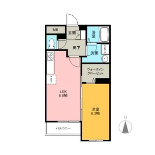 グランセードル【1階】の間取り