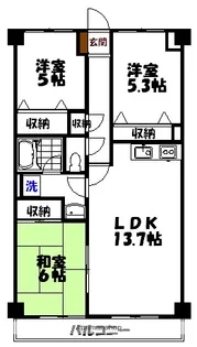 グレース伏見B【5階】の間取り