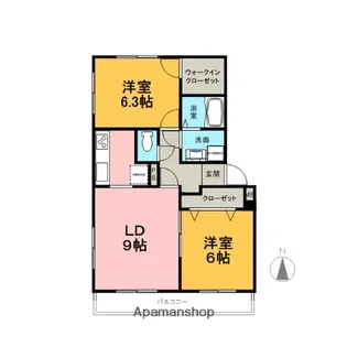 アルヴェアーレ大塚Ⅱ【2階】の間取り