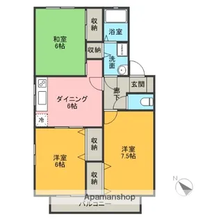 セジュール長田3号館【2階】の間取り
