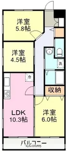 ルヴィアンM【1階】の間取り