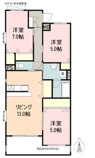 レアールネムス【2階】の間取り