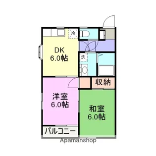 コーポラス杉山Ⅴ【2階】の間取り