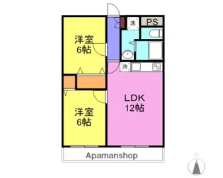 メイプルガーデンA【2階】の間取り