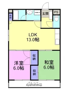 アキツマンション【2階】の間取り