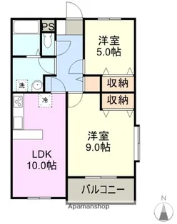 べルックスA【3階】の間取り