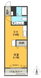 K’Sディヨール【4階】の間取り