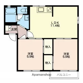 フレグランス若葉【2階】の間取り