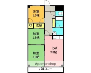 ベルシャイン竹原B【2階】の間取り