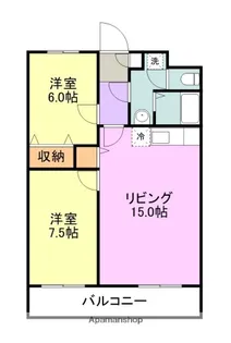 アパルトメントK【2階】の間取り