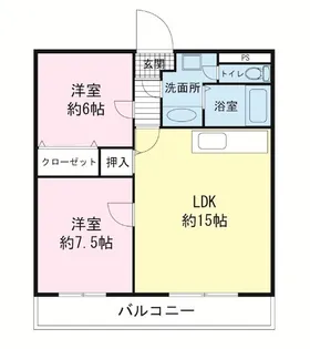 アパルトメントK【2階】の間取り