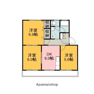 コトー萩【105号室】の間取り