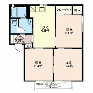 サンモールえん樹【1階】の間取り