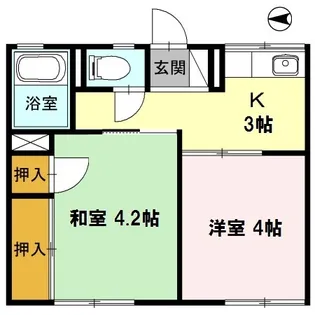 シティハイムカツマタ【2階】の間取り