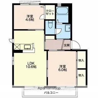 バリュージュ桜堤C【1階】の間取り
