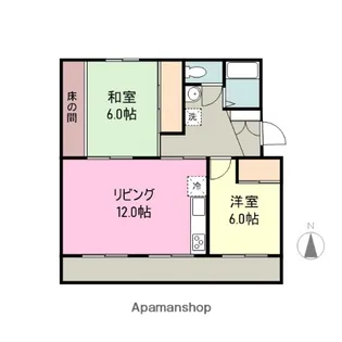 加茂ハイツ3号棟【332号室】の間取り