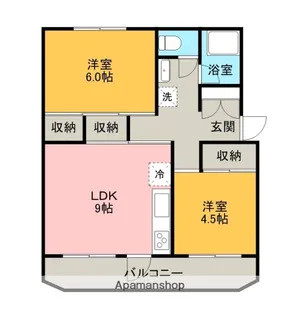 栗原ハイツ【3階】の間取り