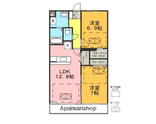 ブルージュ【2階】の間取り