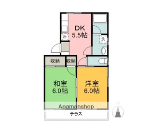 コーポ山久【1階】の間取り