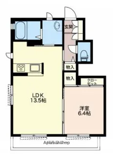 ヴィラ トガリーゼ【D101号室】の間取り