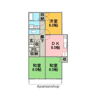 長谷川マンションⅠ【3階】の間取り