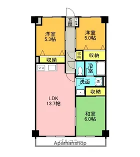 グレース伏見B【4階】の間取り