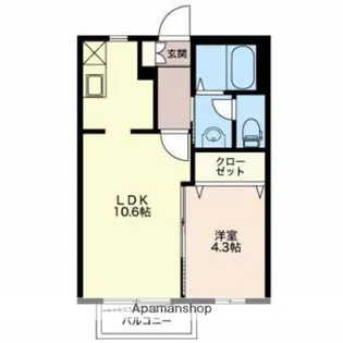 シャーメゾン中山【1階】の間取り
