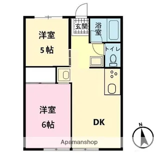 シティハイム白砂【1階】の間取り