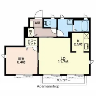 アムール・フジ【1階】の間取り