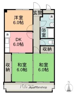 エステート沼上【3階】の間取り