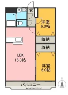 STARARROW【201号室】の間取り
