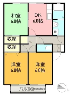 キャトルセゾンC【2階】の間取り