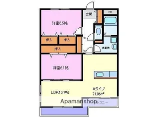 マチス ド ショパン【1階】の間取り