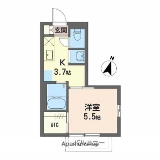 アゼリア大岡【1階】の間取り