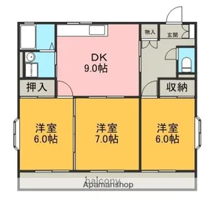 ロイヤルコート徳倉【A301号室】の間取り