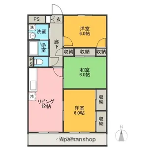 フェニックス壱番館【305号室】の間取り