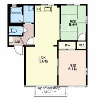 シューユーコートA・B【2階】の間取り