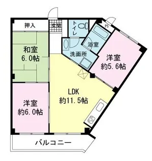 ハイツ御園川【2階】の間取り