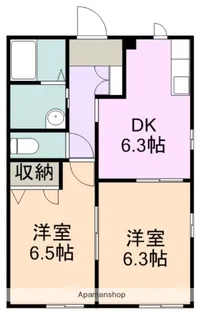ユウ ディアス ナカ【A105号室】の間取り
