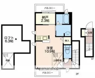 オーチャードリゾート【2階】の間取り