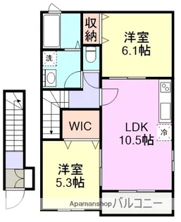 桃李境【2階】の間取り