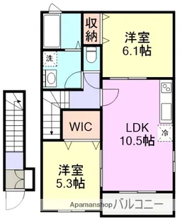 桃李境【2階】の間取り