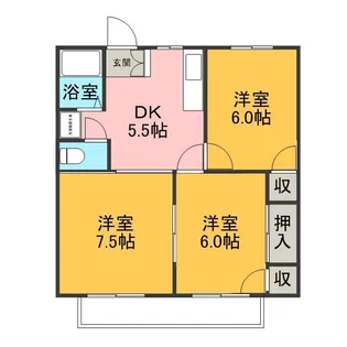 エステートピア関野【2階】の間取り
