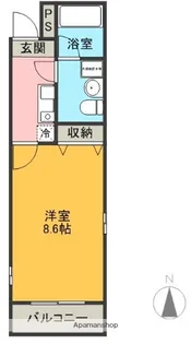 長谷川マンションⅤ【1階】の間取り