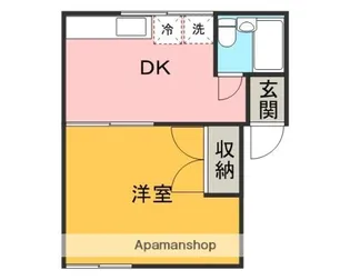 コーポオギノ【2階】の間取り