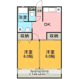 メゾン若松第一【4階】の間取り