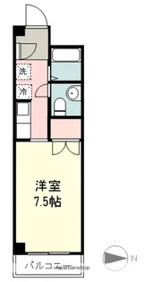 コーポシャルズ【202号室】の間取り