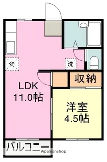 メゾン初音【2階】の間取り