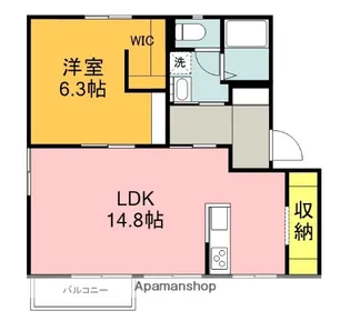 コーポ嶋田【C201号室】の間取り